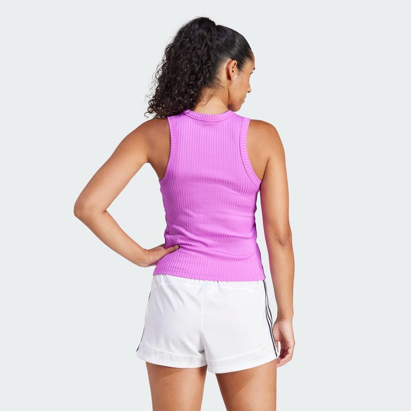 All Gym Seasonal Rib Tight Fit Tonal 3-Stripes Tanktop