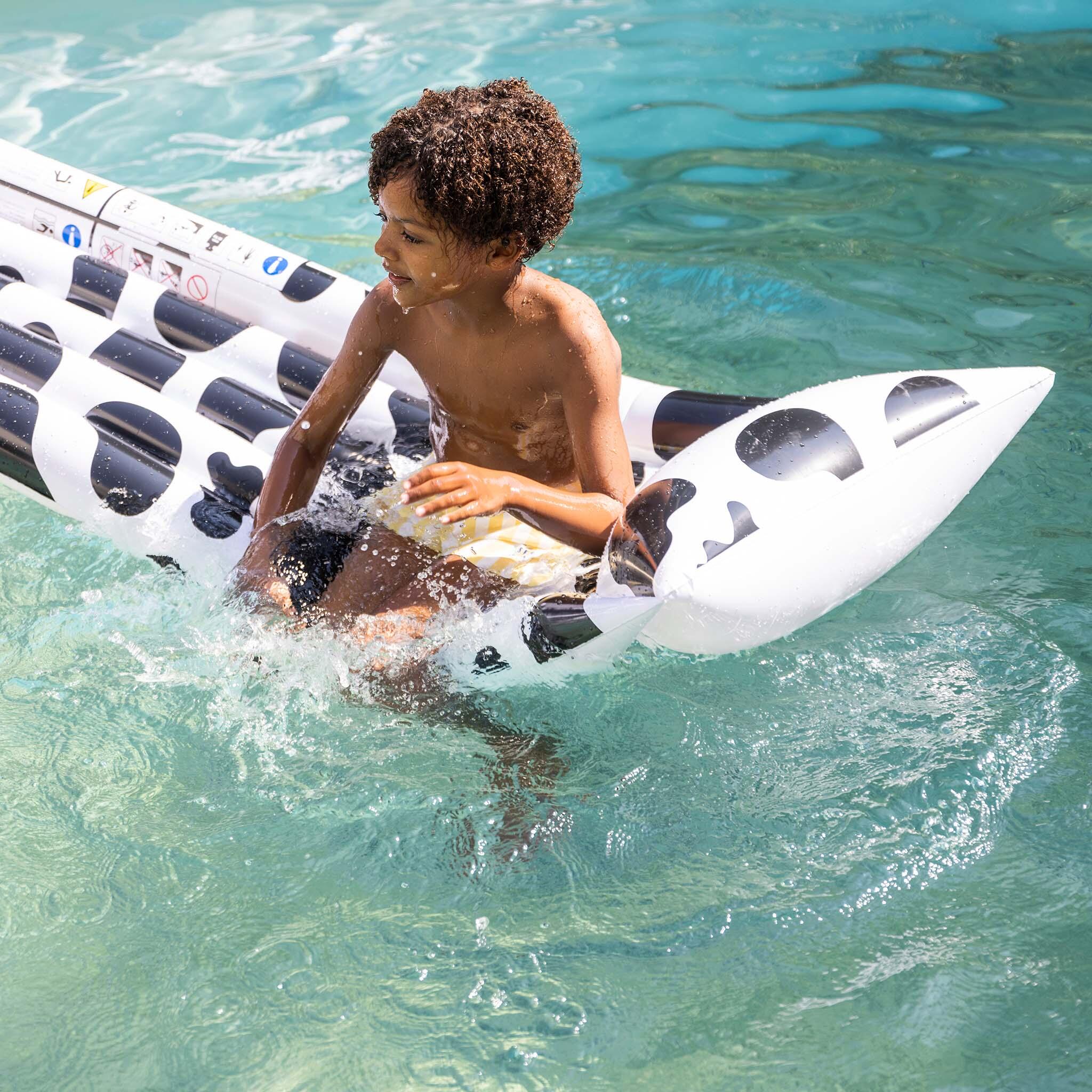 Swimming Cow Spots air mattress