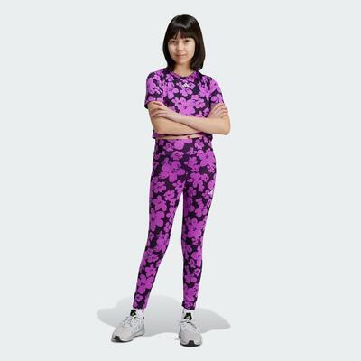 Train essentials seasonal printed high waisted 7/8 training legging kids