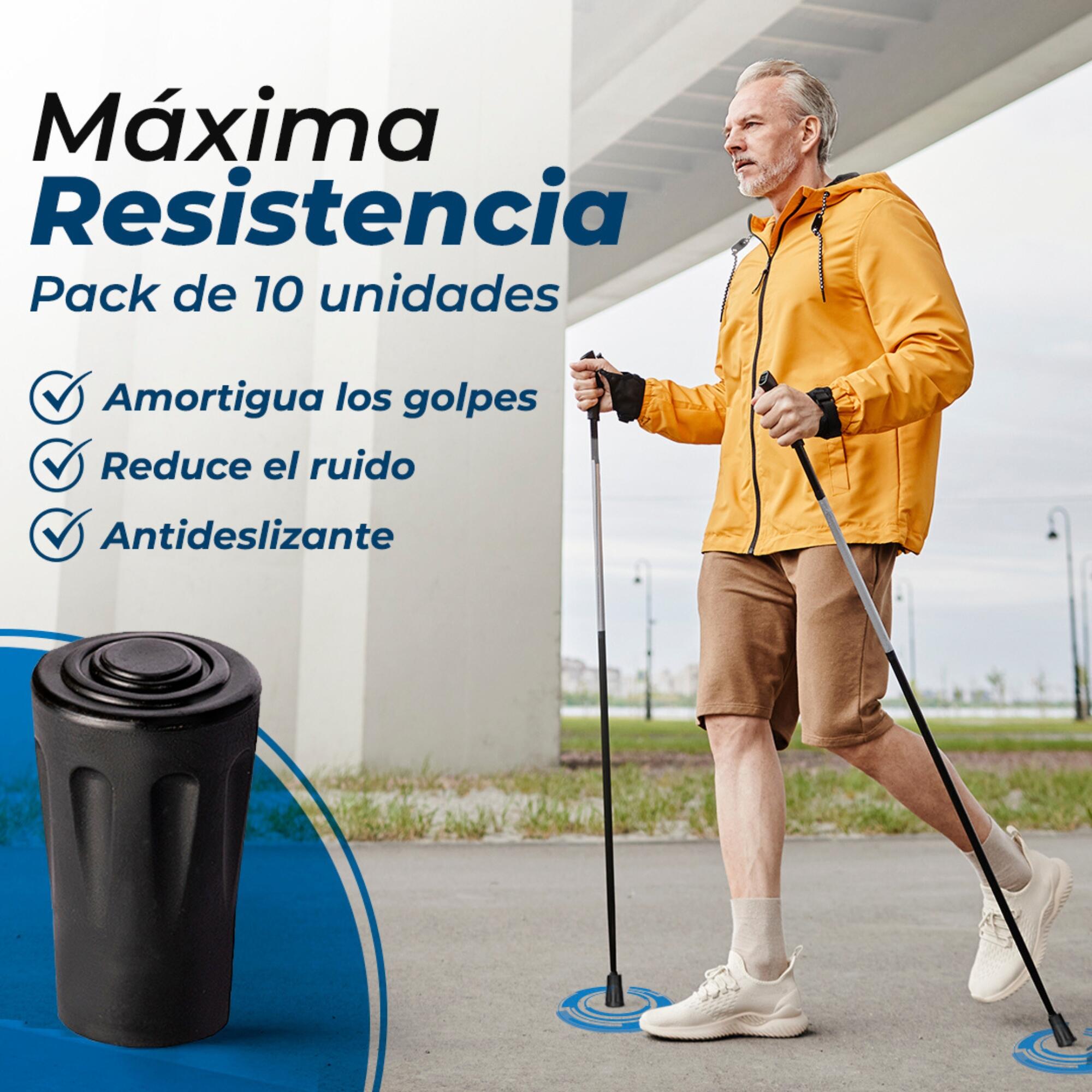 10 peças Universais Borracha Bastão Trekking 12mm com anel de METAL 2/7