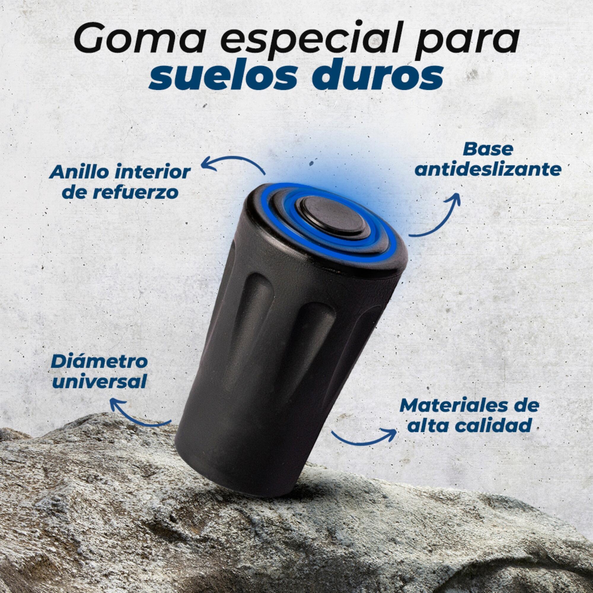 10 peças Universais Borracha Bastão Trekking 12mm com anel de METAL 3/7