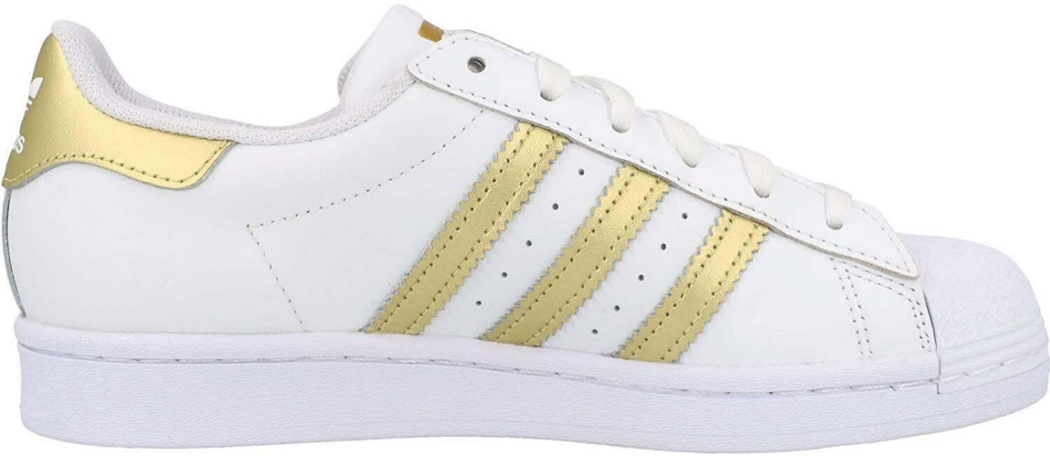 Zapatillas Adidas Original Superstar W Oro Blanco Mujer 2/5