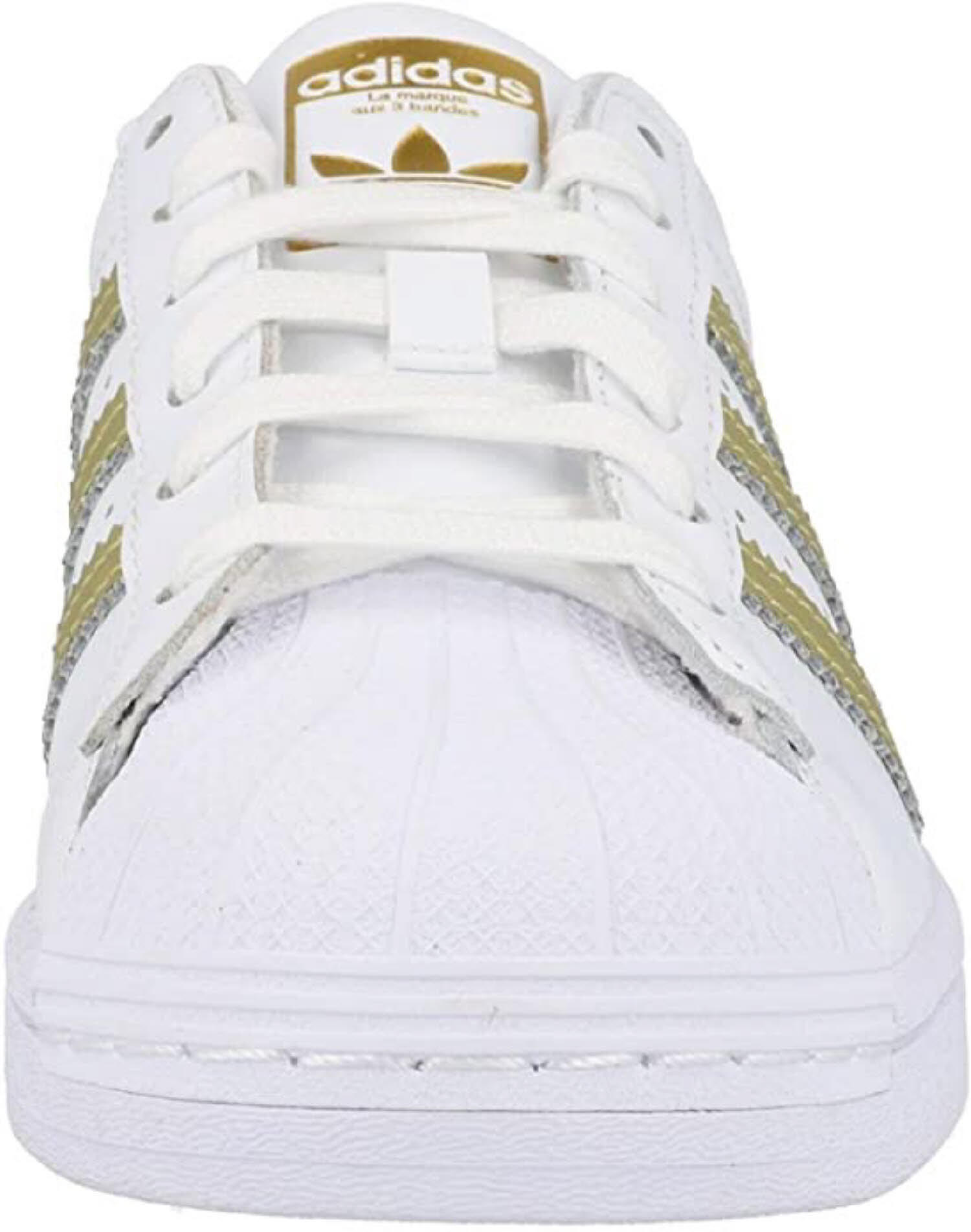 Zapatillas Adidas Original Superstar W Oro Blanco Mujer 3/5