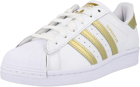 Zapatillas Adidas Original Superstar W Oro Blanco Mujer