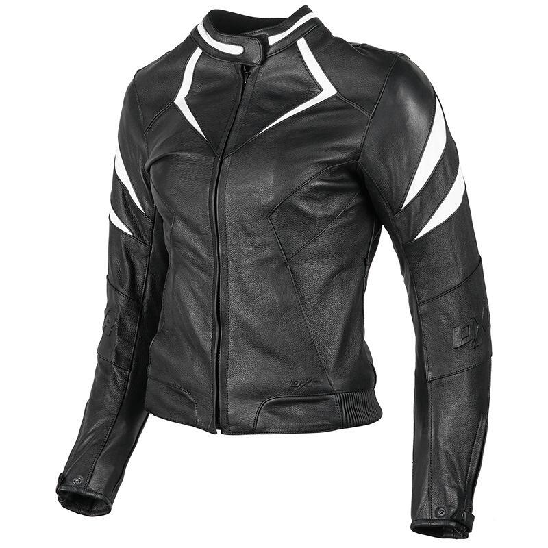 Motoblouz - Diva Racer Femme Noir/blanc Dxr - Blouson - Blanc|noir - 42 M/l - Decathlon
