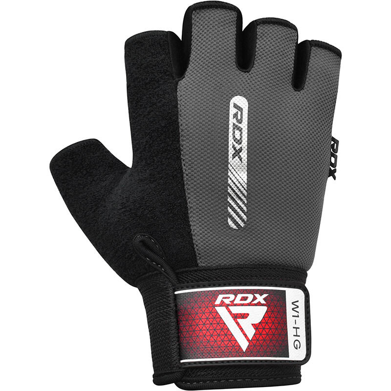 Fitness Handschoenen W1 - Met open vingertoppen Grijs - Grijs - S 3/7