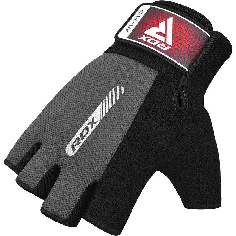 Fitness Handschoenen W1 - Met open vingertoppen Grijs - Grijs - S 6/7
