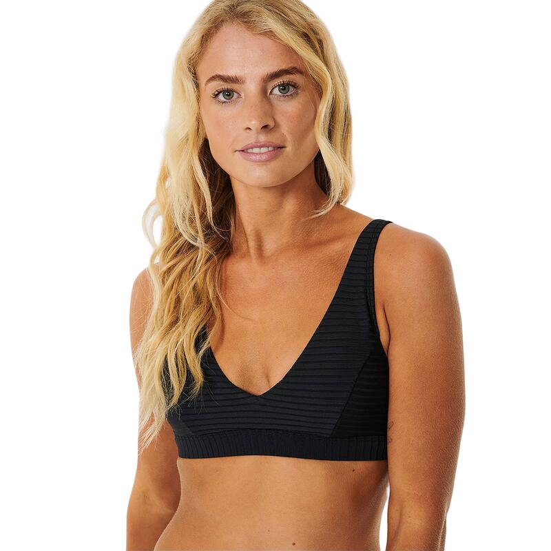 Top de traje de baño Rip Curl Premium Surf D-Dd con escote en V profundo