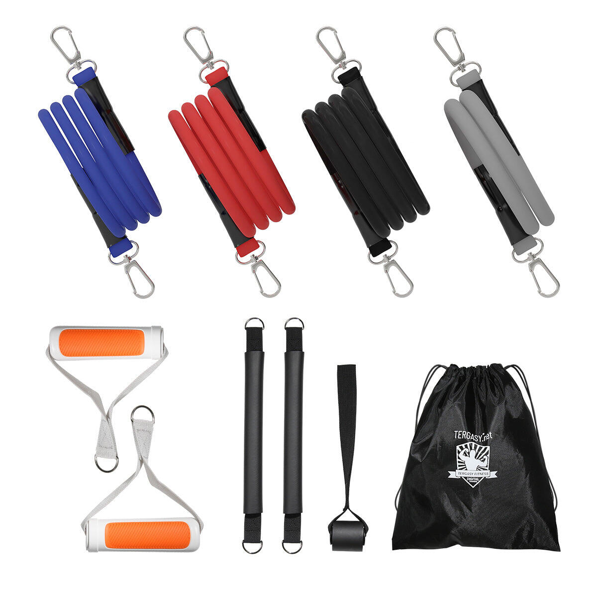 Charged Bluetooth 4 Piece Multi Resistance Band Set 3/7