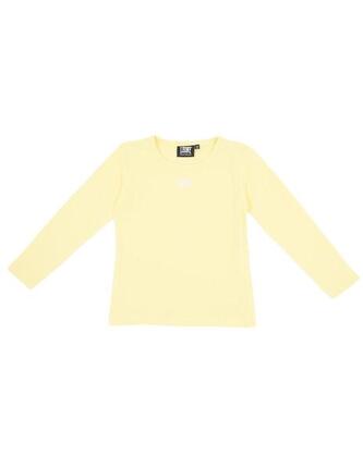 T-shirt fille manches longues avec petit logo Basic