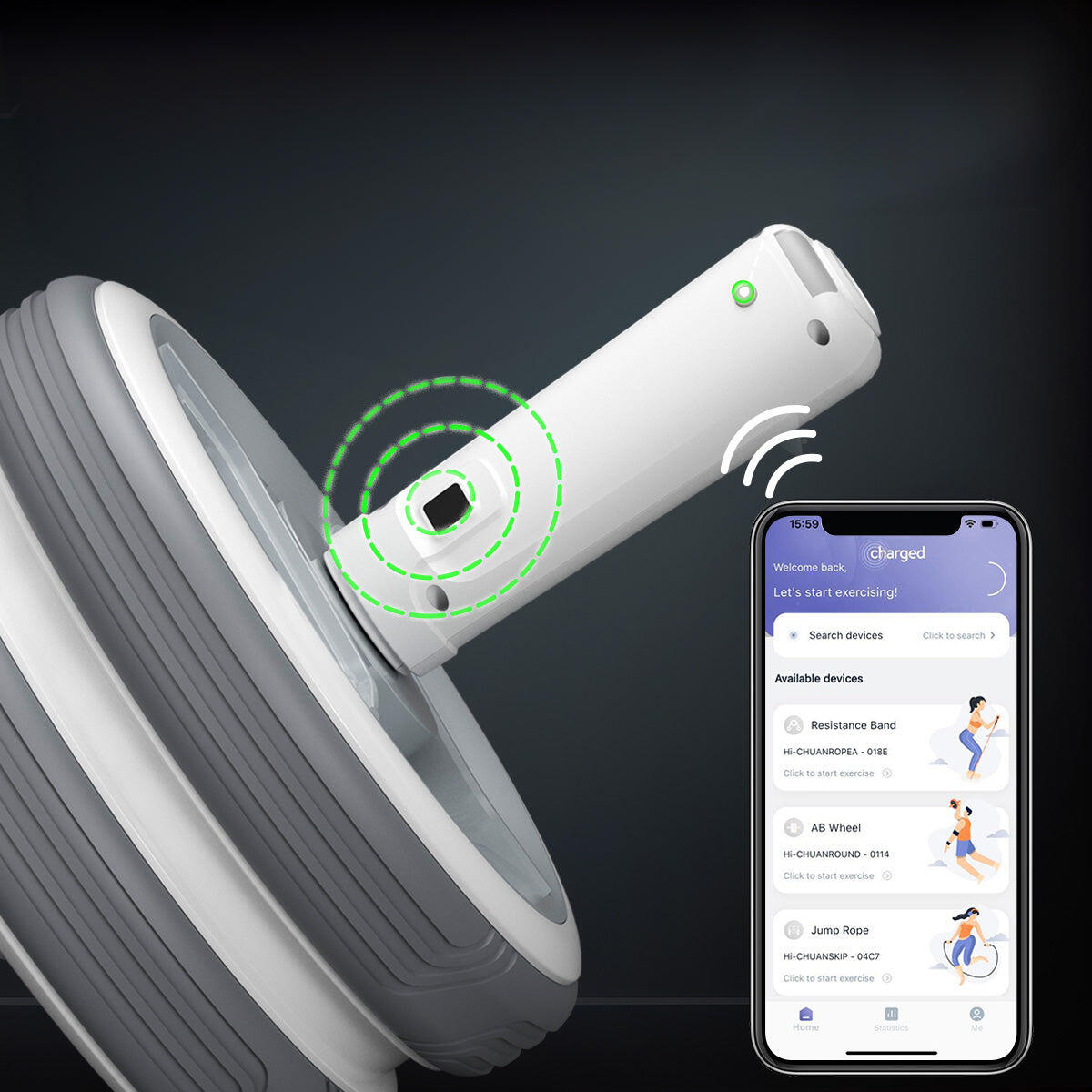 Charged Bluetooth Ab Wheel 5/7