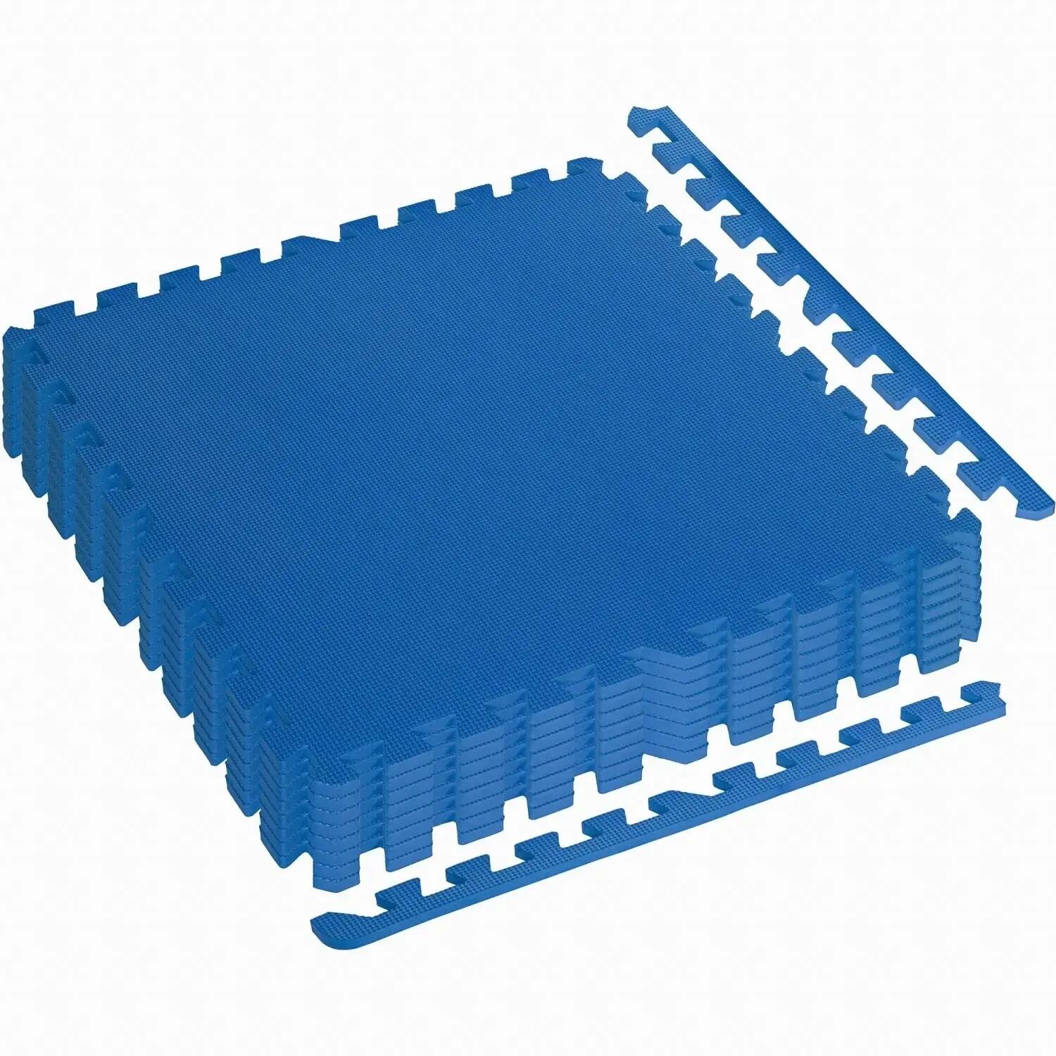 Set de 8 covorase de protectie, MOVIT®, 3m², albastru 2/3
