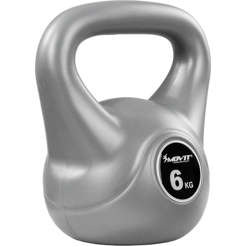 Kettlebell, MOVIT®, 6 kg, gri