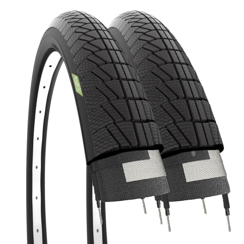 ECOVELO 2 copertoni 14x1.75 (47-254), pneumatici bici stradale 14 x 1.75 neri bambino EV