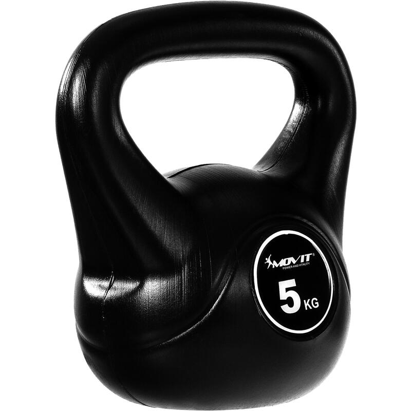 Kettlebell, MOVIT®, 5 kg, negru