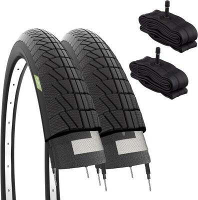 2 banden 16x1.75 (47-305)+b.banden, fietsbanden fiets kind 16 x 1.75 stadsfie ev