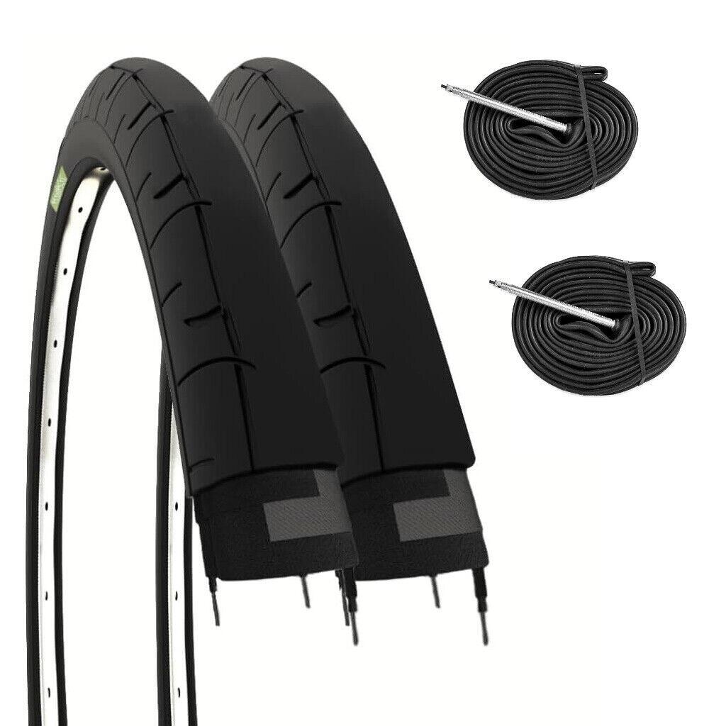 ECOVELO 2 copertoni corsa 700x23C (23-622) + camere, pneumatici bici 700 x 23C fixed EV