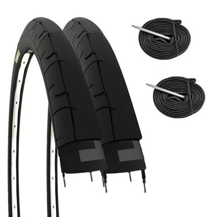2 pneus kenda 26x1.50 (40-559) + chambres à air, pneus slick 26 x 1.50 noirs EV