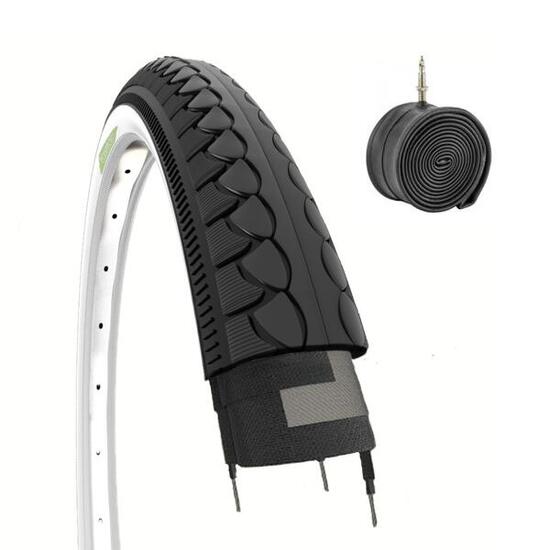 Copertone 26x1.50 (40-559) + camera pneumatici bici 26 x 1.50 bianconeri EV