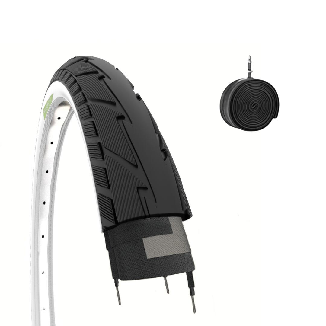 ECOVELO Copertone 26x1.75 (47-559) + camera, pneumatico slick 26 x 1.75 stradale  EV