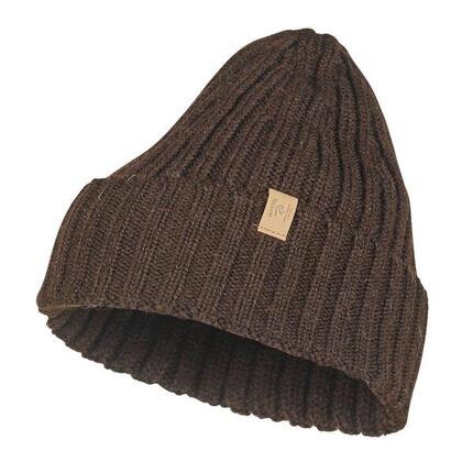 Bonnet côtelé en laine NLS Bonnet côtelé Coffee Bean - Taille unique - Marron