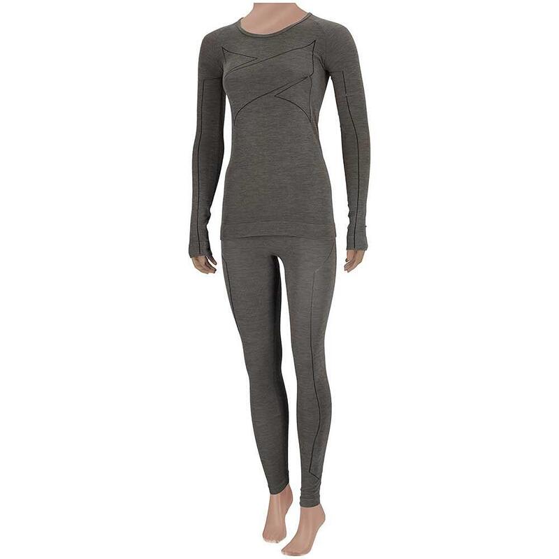 Xtreme - Thermo ondergoed dames - Grijs - Premium Merino Wol - L - 1-Stuk - Wol