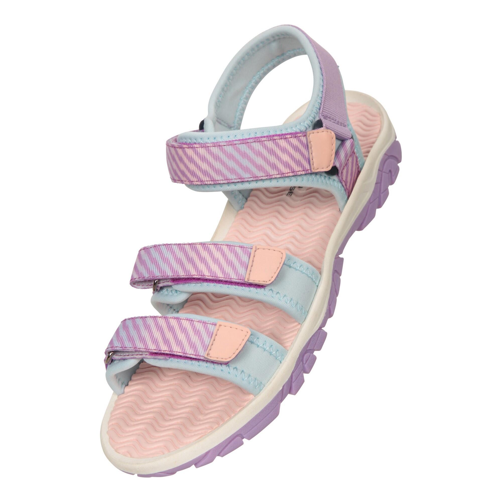 Mountain Warehouse Childrens/Kids Tonal Stripe 3 Touch Fastening Strap Sandals