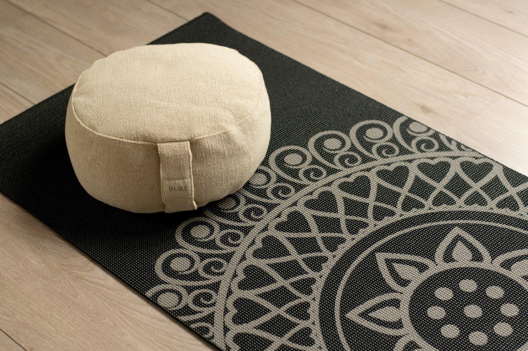Lotus Yogamat sticky extra dik mandala zwart 2/5