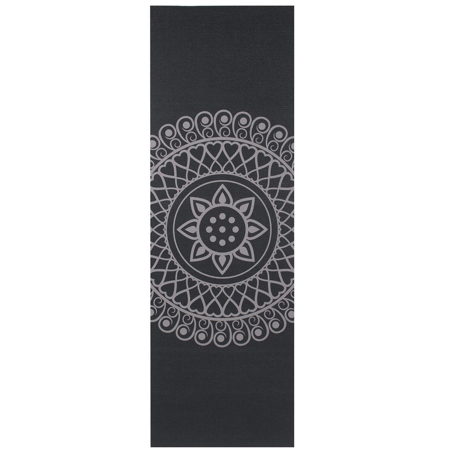 Lotus Yogamat sticky extra dik mandala zwart 5/5