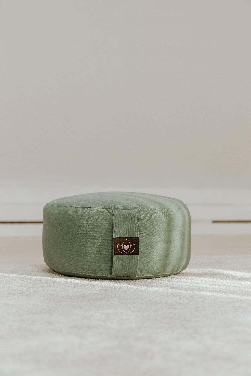 Lotus Meditatiekussen eco asgroen rond 5/5