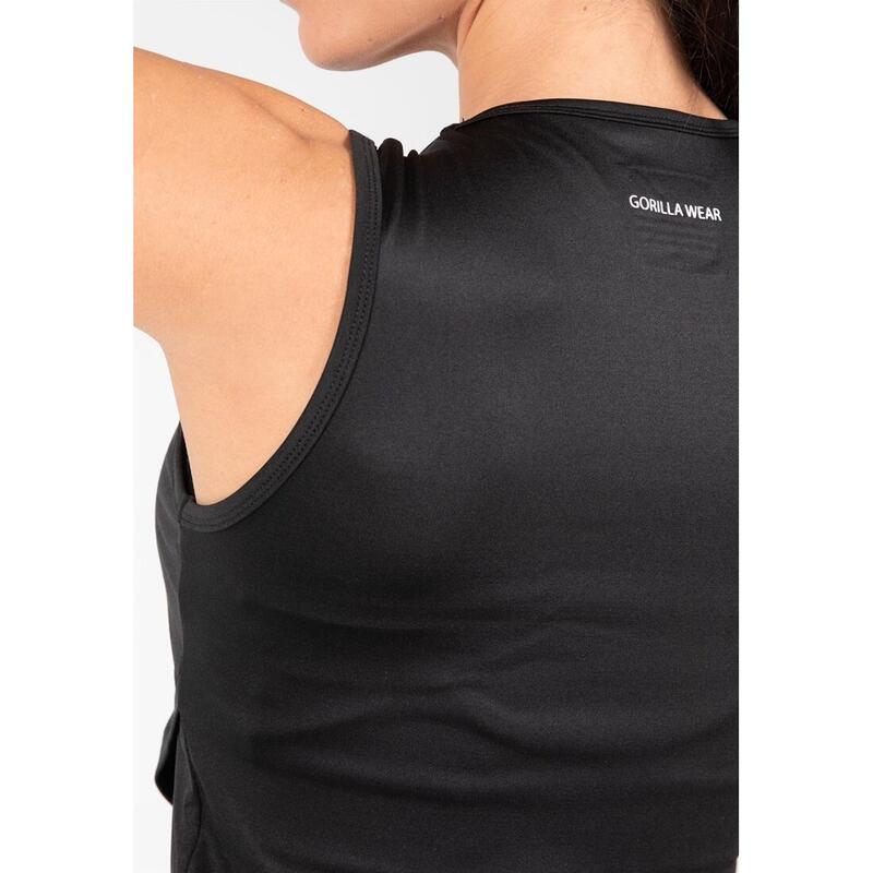 Estelle Skręcone Crop Top - Czarny
