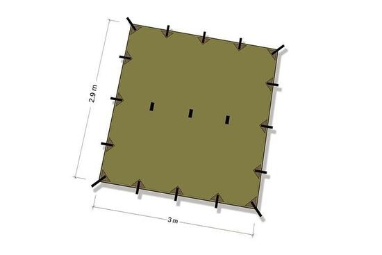 DD Hammocks DD Recycled Tarp/ Abdeckplane 3 Olive Drab
