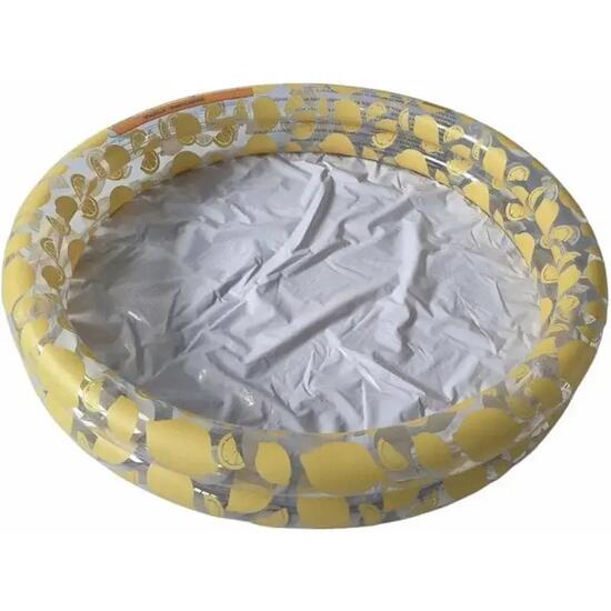Piscine pour enfants gonflable jaune imprimé citrons diamètre 100 cm