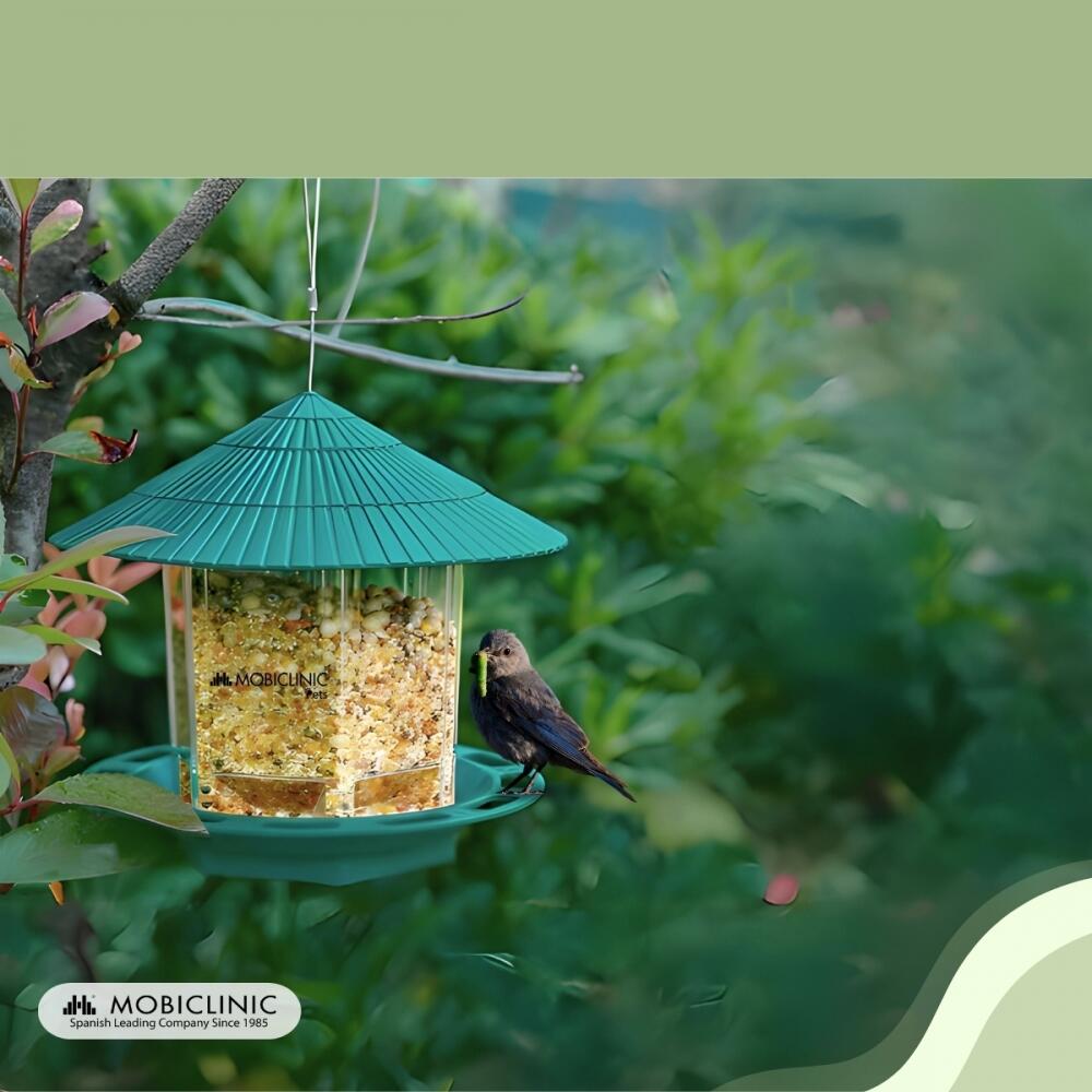 Mangiatoia per uccelli selvatici 1,2 L Outdoor 20 x 22 x 20 Giardino 3/7