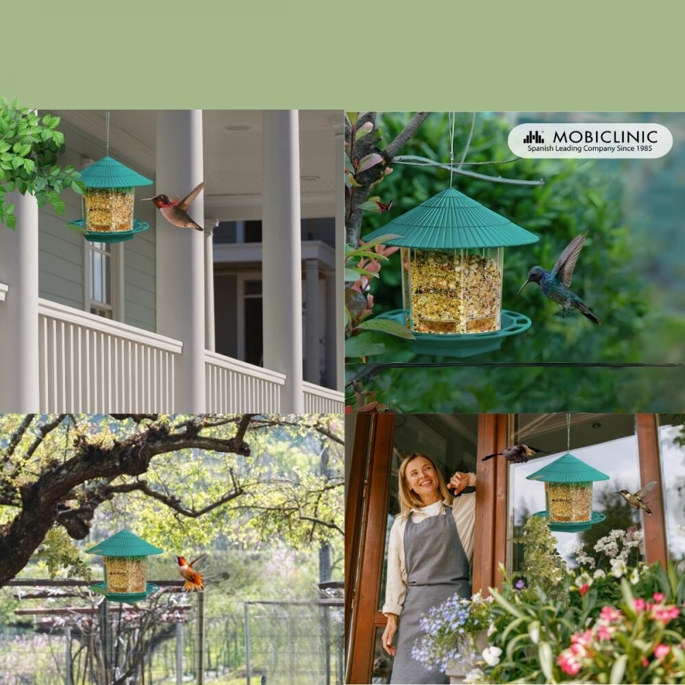 Mangiatoia per uccelli selvatici 1,2 L Outdoor 20 x 22 x 20 Giardino 5/7