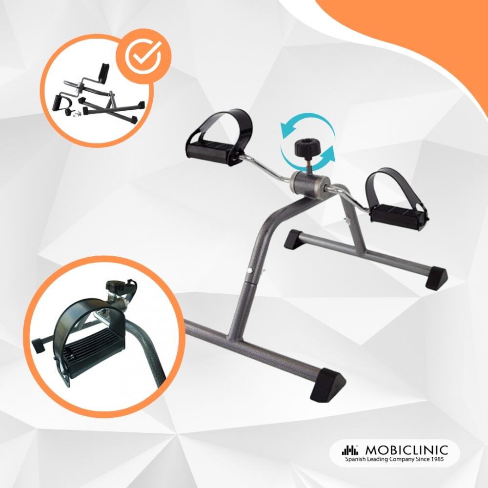 Hometrainer Mini Velo d appartement Acier pour bras et jambes Reglable MOBICLINIC Decathlon