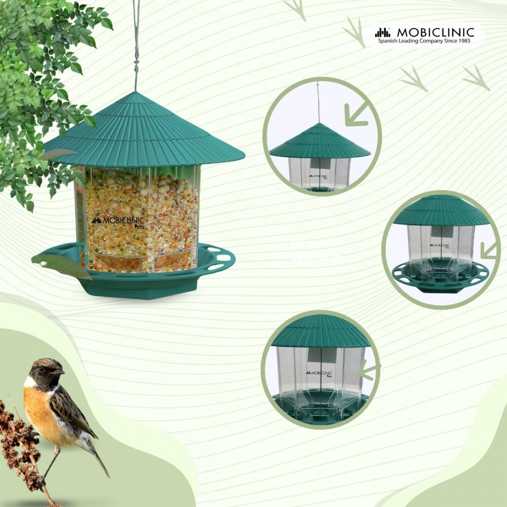 Mangiatoia per uccelli selvatici 1,2 L Outdoor 20 x 22 x 20 Giardino 2/7