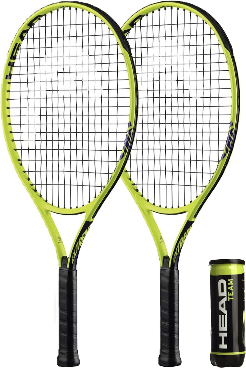 HEAD Head Extreme Junior Tennis Racket Twin Set, Covers & Balls