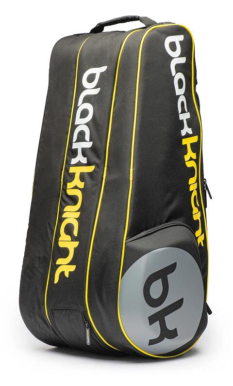 Black Knight Pro Series Tour Racket Bag - Black/Yellow 3/4