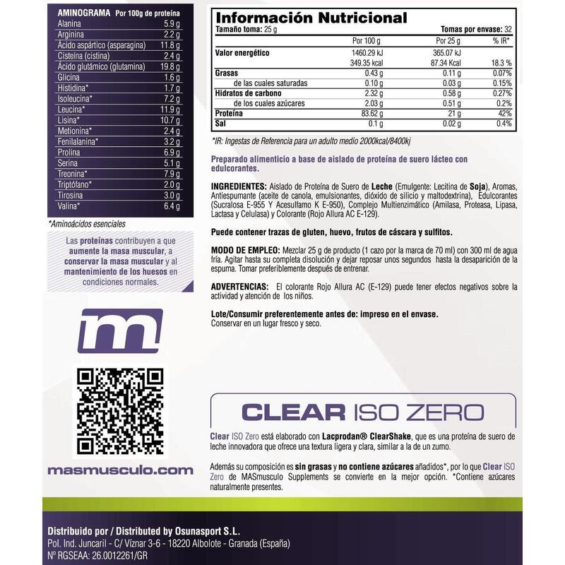 Clear ISO Zero - 800g Lollipop de MM Supplements