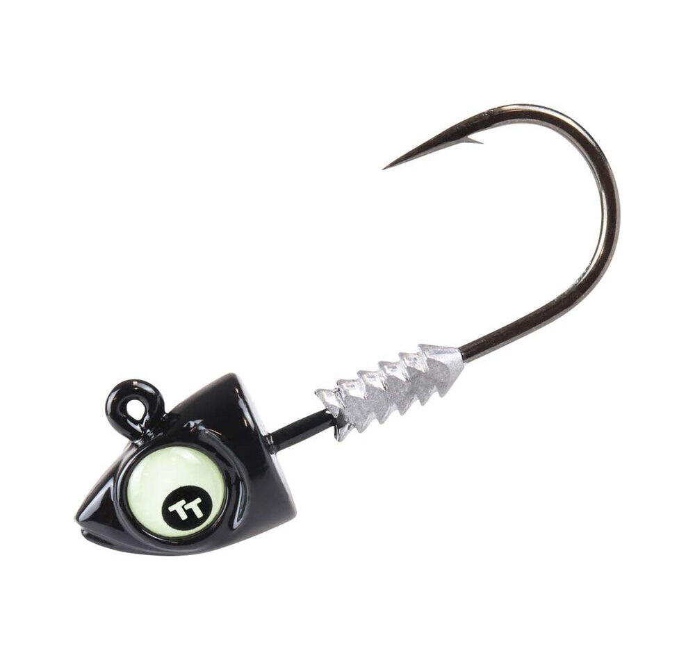TT Big EyeZ Jig Heads Black Glow Eyez / Hook Size:7/0 / 1oz