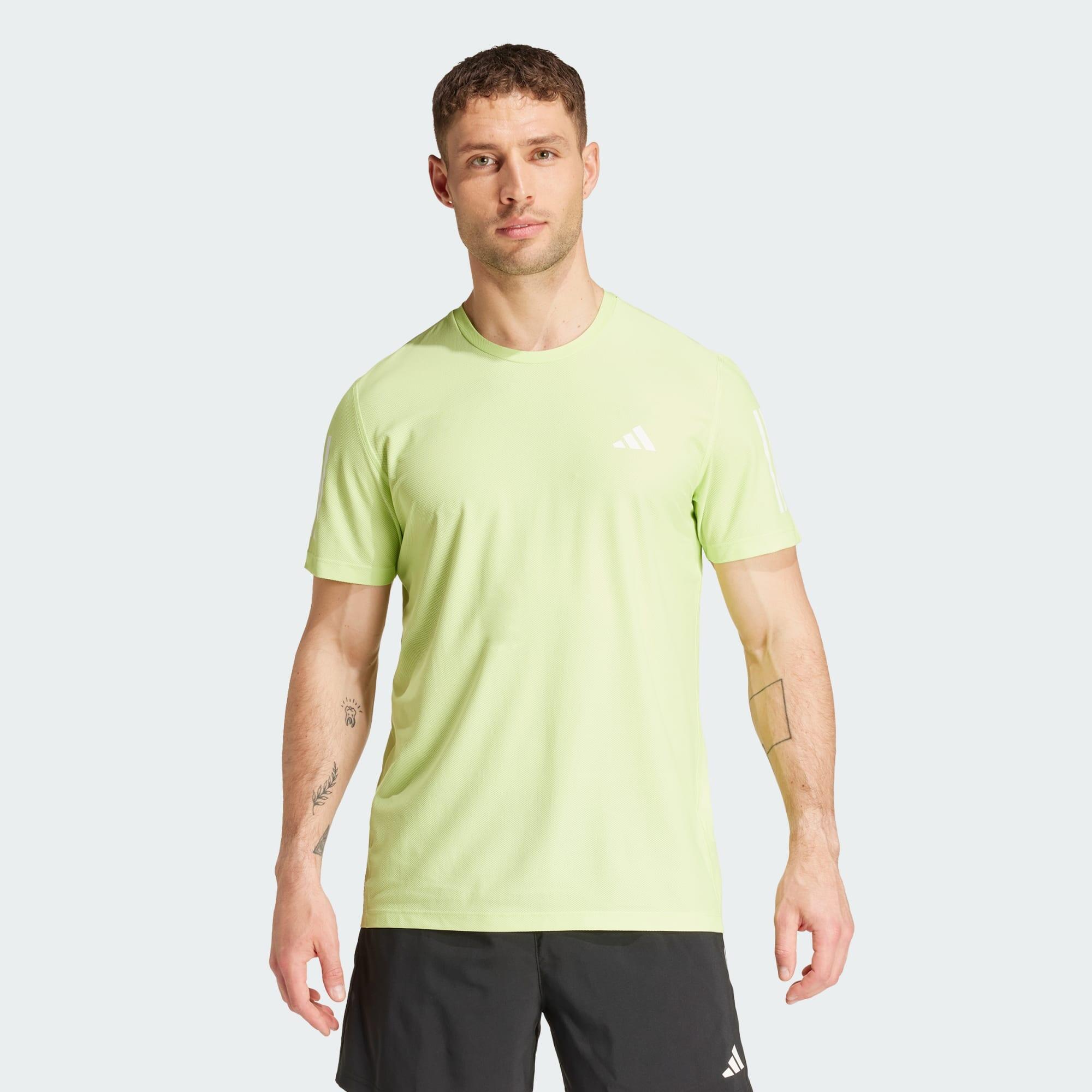 Adidas - T-shirt Own The Run - T-shirt Manches Courtes - Jaune|vert - 42 M/l - Decathlon
