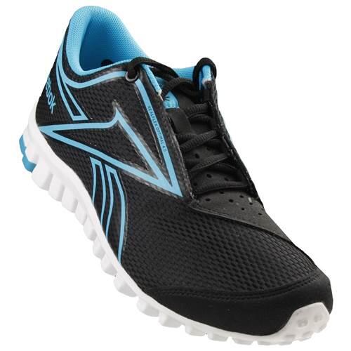 Buty do biegania dziecięce Reebok Realflex Optima czarne,niebieskie 3/5