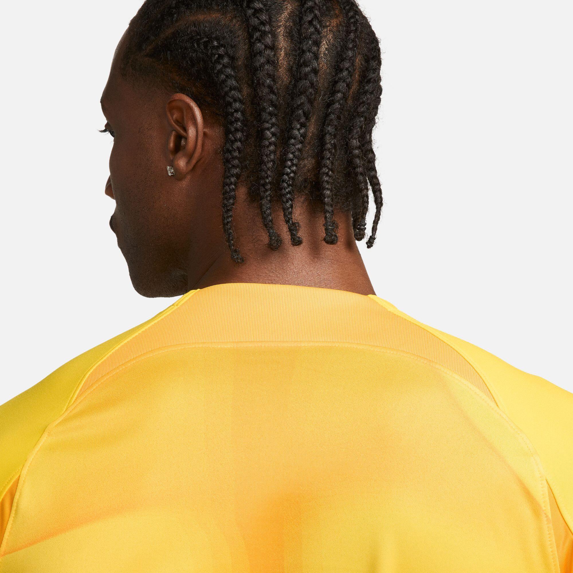 T-shirt da calcio uomo nike giallo 3/4