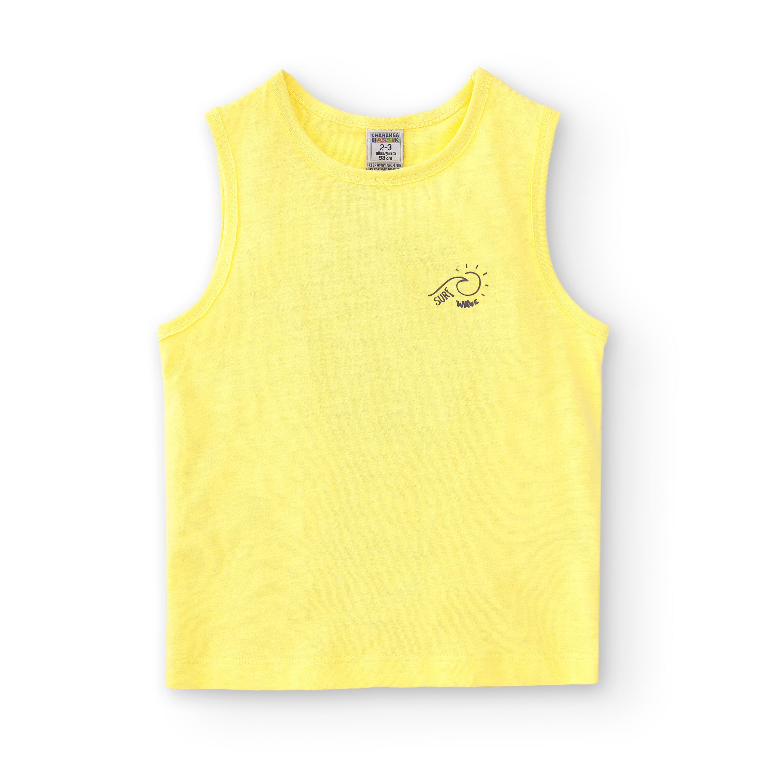 CHARANGA Camiseta De Niño Amarillo Charanga, Gráfica Tirantes talla 6-7