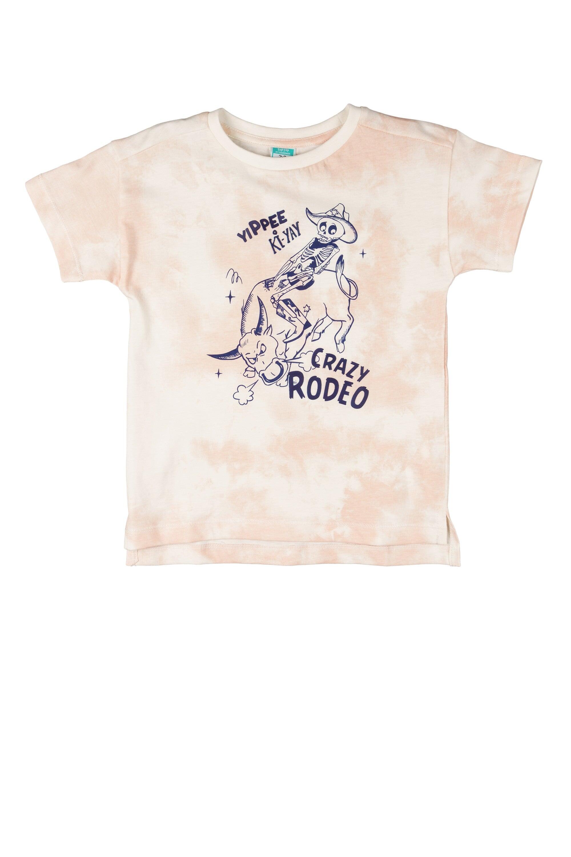 Camiseta de niño tie dye beige 2/5