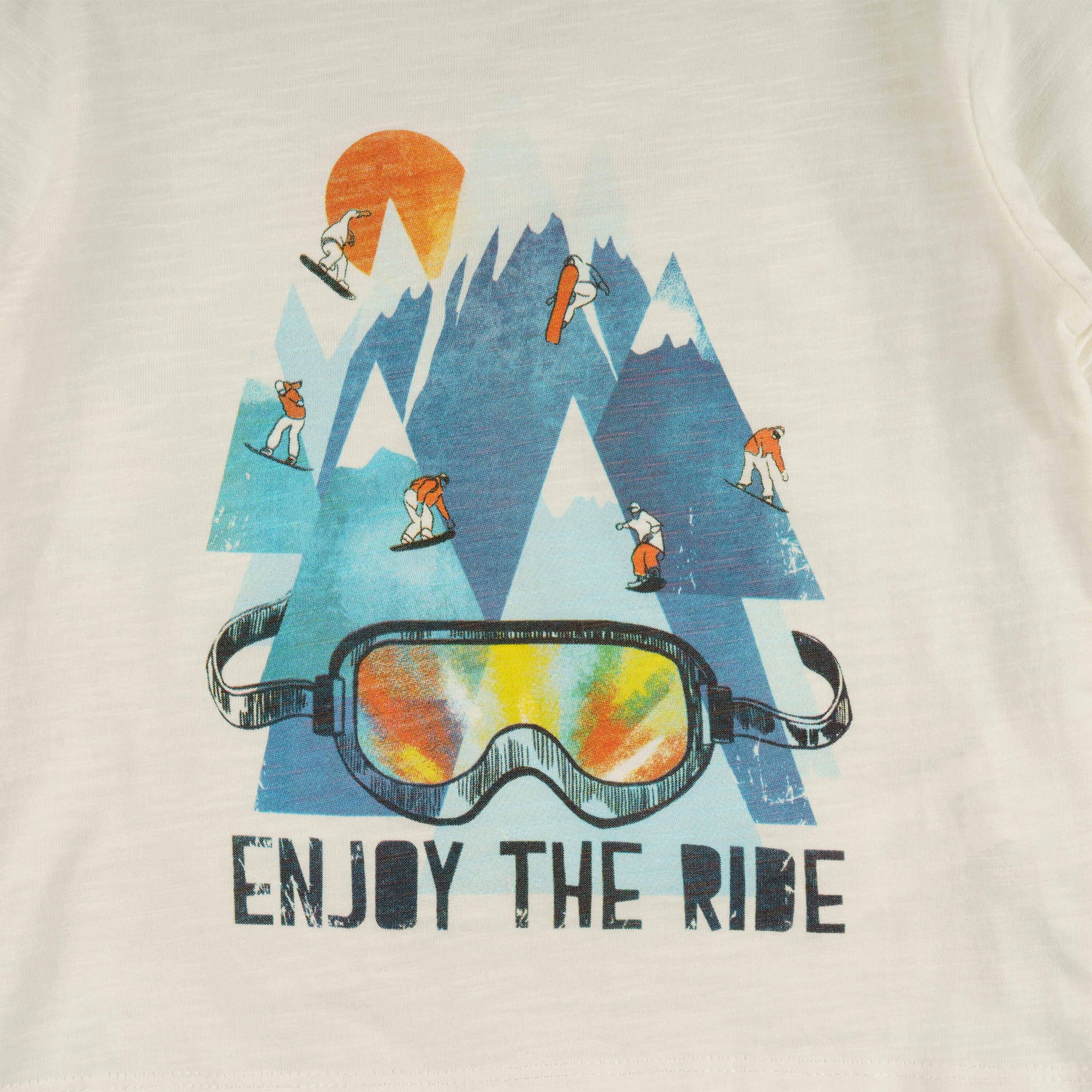 Camiseta de snowboard de manga comprida para meninos, cor 5/5