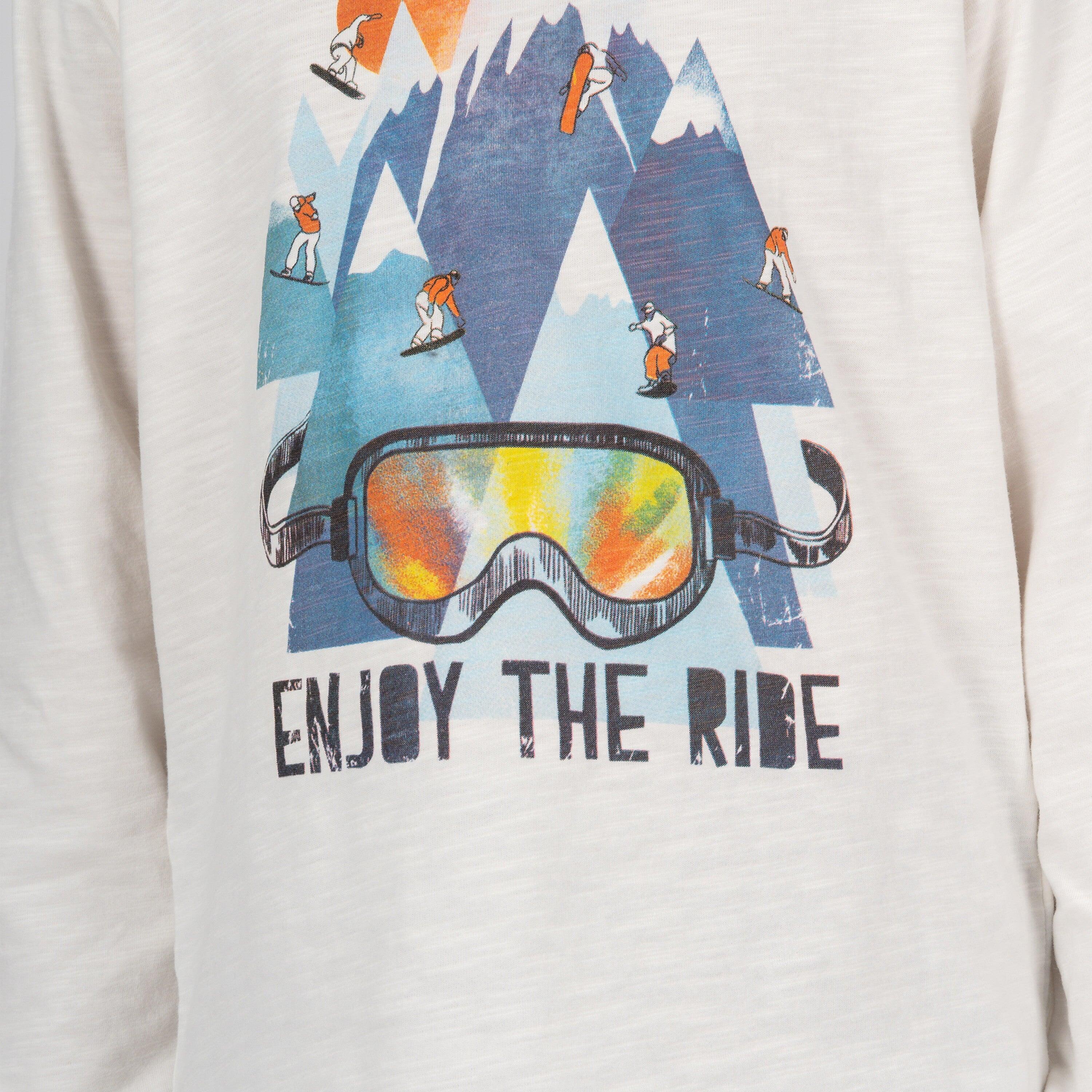 Camiseta de snowboard de manga comprida para meninos, cor 3/5