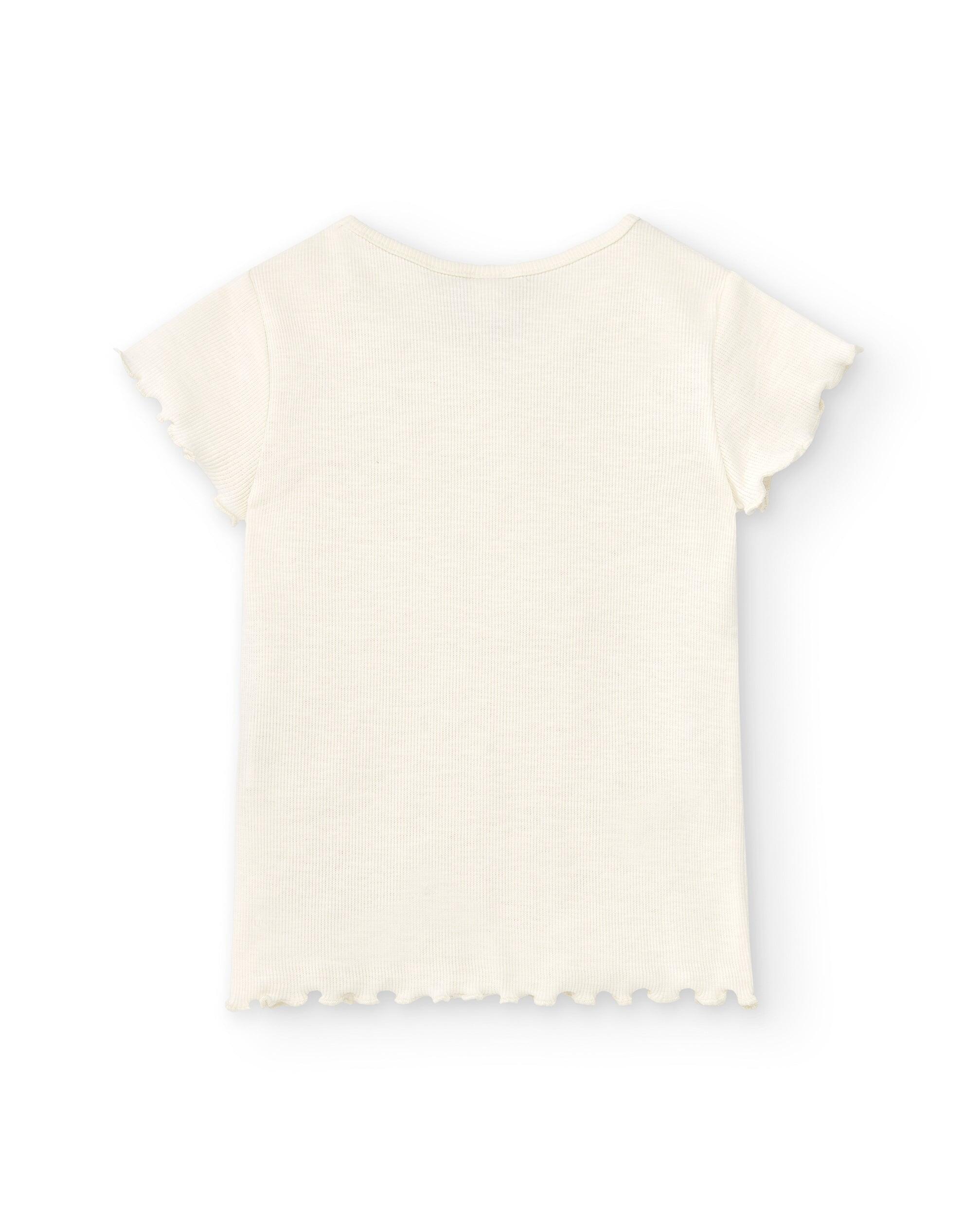 Camiseta niña crudo corazón dorado 4/4
