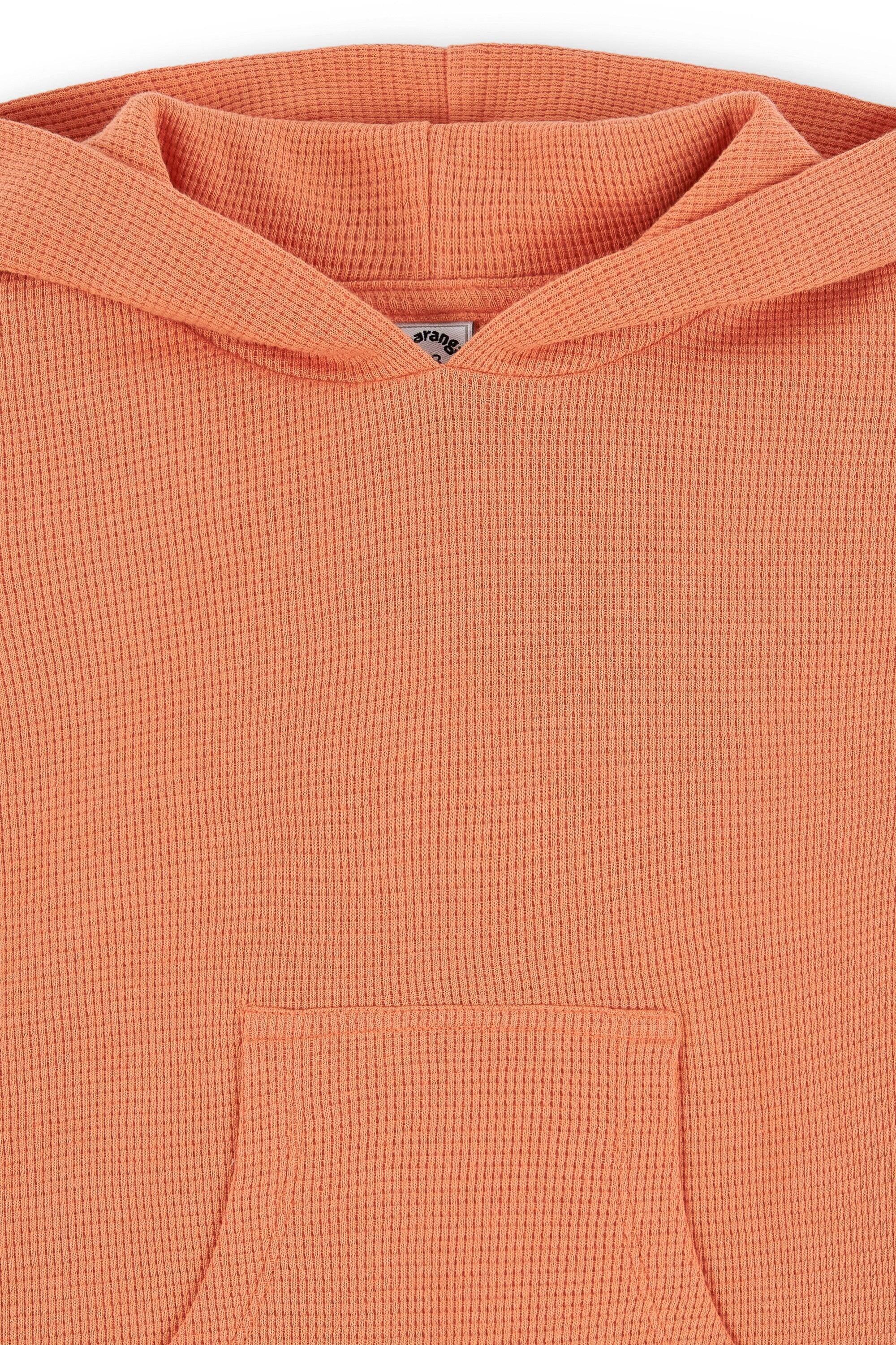 Sudadera sin mangas con capucha niño naranja 5/5